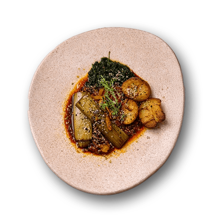 Roasted vegetables, traditional serving