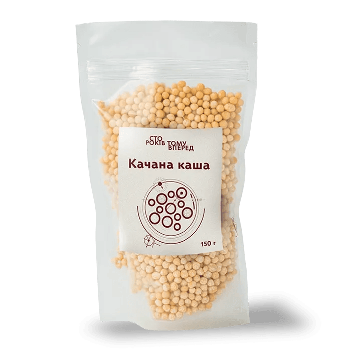 Hand-rolled millet mixed with egg and flour, presented as a traditional Ukrainian dish.